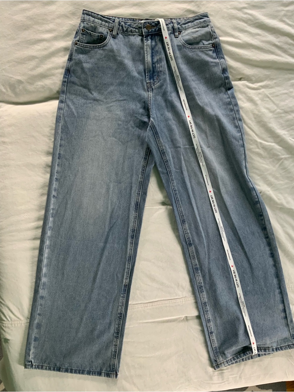 Lucy in the Sky Light Blue High-Rise Wide-Leg Jeans